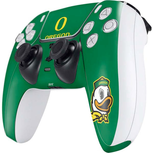 University of Oregon Yellow O with Text PS5 Controller Skin